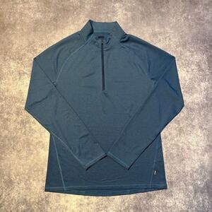 REI Co Op Mens Half‎ Zip Pullover Athletic Shirt Teal Blue Size Small
